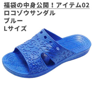 福袋の中身を公開!やわらかな履き心地のロコゾウサンダル ブルー Lサイズ
