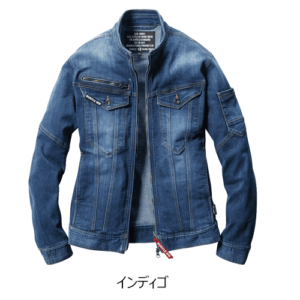 バートル 作業服 5001 ジャケット　デニム　ヴィンテージ風