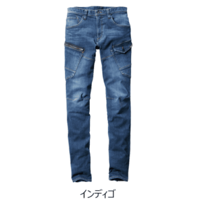 バートル 作業服 5002 カーゴパンツ　デニム　インディゴ