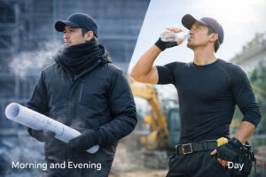 2月末の作業服選び｜朝晩の寒さと日中の暑さ、どう調整する？